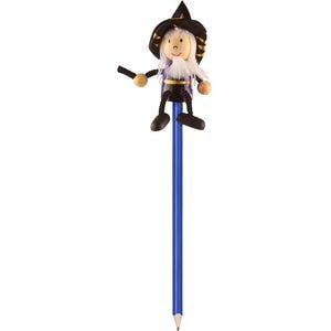 Creion Fiesta Crafts, Cu figurina Vrajitor, Material lemn