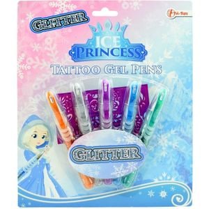 Set pixuri cu gel Toi-Toys, Ice Princess Tattoo, Pentru tatuaje, 5 buc