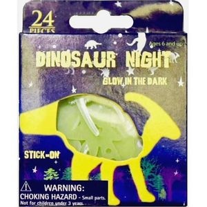 Set stickere Bambinice, Dinozauri Parasaur, 24 piese, Fosforescente 