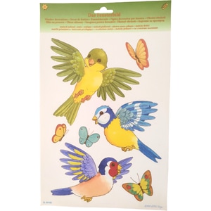 Sticker pentru fereastra, Pasari, Cu adeziune statica 