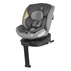 Scaun auto rotativ cu isofix Coccolle Sidra iSize 40-150 cm, cu picior de fixare, pozitie de somn, omologat R129, Moonlit Grey