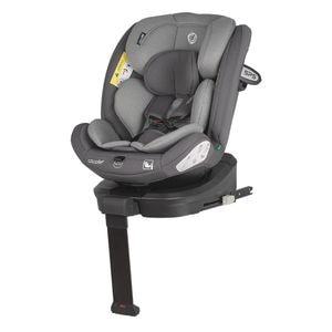 Scaun auto rotativ cu isofix Coccolle Sidra iSize 40-150 cm, cu picior de fixare, pozitie de somn, omologat R129, Diamond Black