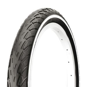 Anvelopa pentru bicicleta Deli Tire, SA-206 K 12-1/2X1.75X2-1/4, dunga alba, S+E, negru