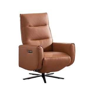 Fotoliu recliner Prestige, piele, rabatabil, 75x75xh110 cm, maro