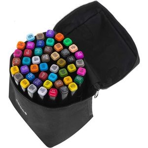 Set markere Ikonka, Permanente, 48 buc, Cu doua varfuri, 14x11x17 cm