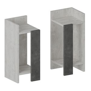Noptiera Pako World NT-54922999, PAL, 27 x 25 x 60 cm, 2 bucati, alb