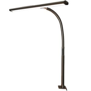 Lampa LED de Birou Ultra Wide, Luminozitate si Temperatura Lumina Reglabila, cu Clema de Prindere, Gat Reglabil, Temperatura Lumina 2700-6500K, Latime 43 cm, Negru