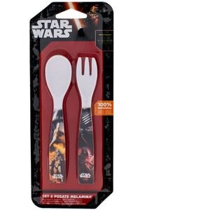 Settacamuri Lulabi, Star Wars, Lingurita si furculita, Material melamina, Fara BPA, 6 luni+