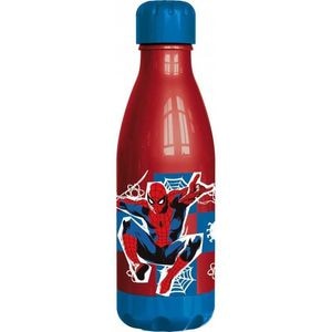 Sticla de apa TataWay, Spiderman, 560 ml, Material plastic, Fara BPA, Rosu