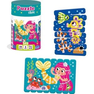 Puzzle Roter Kafer, Sirena si Calut de mare, Din betisoare, 16 piese