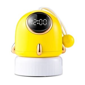 Lampa portabila decorativa cu ceas galbena, led, lumina de noapte, cu proiector pentru copii 6 modele diferite