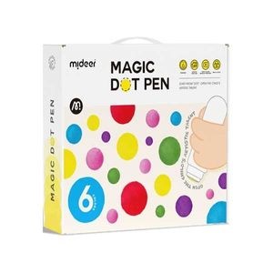 Set creativ Midder, Dot Marker, Carioci lavabile, 6 buc