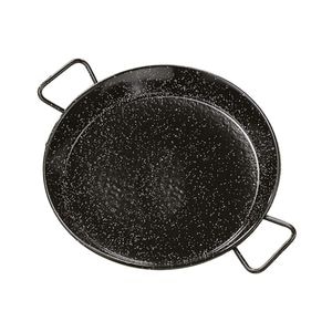 Tigaie paella Garcima GRC20234, otel emailat vitrificat, 34 cm, 2 manere, negru