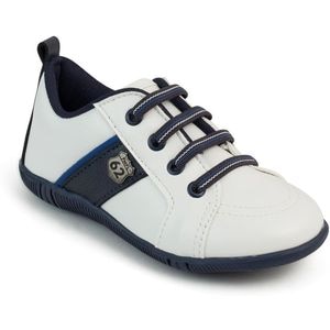 Pantofi copii Pimpolho, Material flexibil, Marime 24, Alb/Albastru