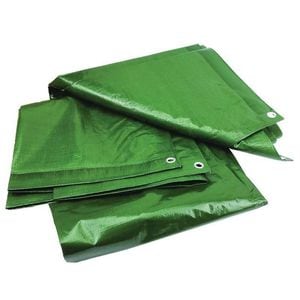 Prelata impermeabila rezistenta UV, 6x10 metri, 120 g/mp, inele de prindere, verde, DSH, 103544
