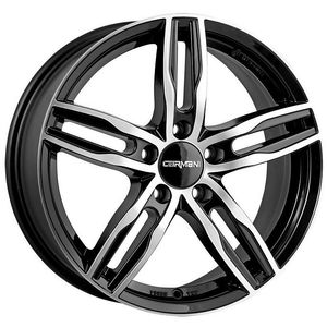 Janta aliaj Carmani 14 Paul black polish, 7.5J x 17", 5, PCD 108, ET55