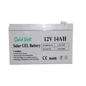 Acumulator Solid Volt, 12V 14Ah GEL solar, descarcare lenta, sistem solar, panouri fotovoltaice