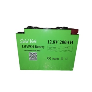 Acumulator  Solid Volt, 12V 200Ah litiu LifePO4 ,  Bluetooth si display pe baterie, peste 6000 cicluri descarcare, celule CATL