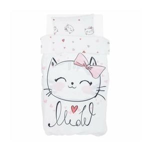 Lenjerie 6 piese Bubaba, Pentru patut 120x60 cm sau 140x70 cm, Cu fata de perna, Cu pilota si perna, Cu cearceaf pilota si patut, Cu aparatoare laerala, Bumbac, Kitty