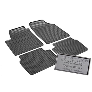 Set covorase auto Rigum, pentru Hyundai I 10 2008-2013, 4 bucati, Negru