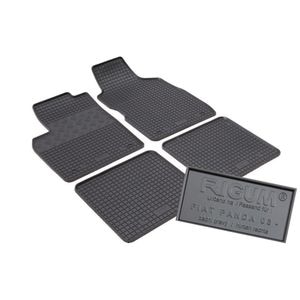 Set covorase auto Rigum, pentru Fiat Panda 2003-2012, 4 bucati, Negru