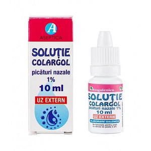 Suplimente Biogalenica, 1 Picaturi Nazale 1% Colargol x 10ml