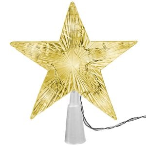 Stea Iluminata LED pentru Bradul de Craciun, Lumina Alb Cald, 20x17cm