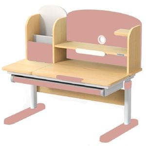 Birou MarcoShop ergonomic, inaltime reglabila pentru copii, MDF, Roz