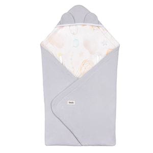 Paturica de infasat Lionelo, Cu multiple utilizari, Pentru scoica auto, carucior si landou, Cu inchidere arici velcro, 90x90 cm, Din bumbac, TOG 2.5, 12-18 luni, Albastru