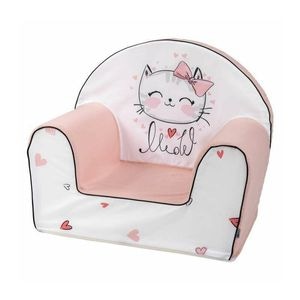 Fotoliu din burete Bubaba, Kitty, Pentru copii, 9 luni-5 ani, Pink