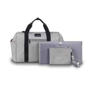 Geanta pentru mamici Lionelo, Ida, Cu multiple compartimente, 50 x 35 x 24 cm, Gri