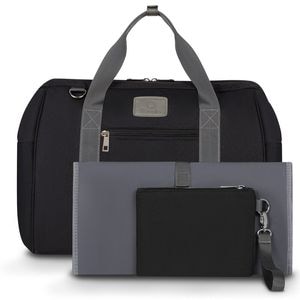 Geanta pentru mamici Lionelo, Ida, Cu multiple compartimente, 50 x 35 x 24 cm, Negru