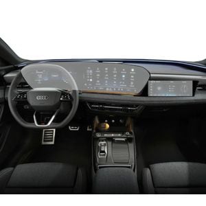Folie protectie display navigatie Duragon, din silicon, pentru Audi A6 Sportback e-tron 2024+, transparenta, anti-shock, kit instalare