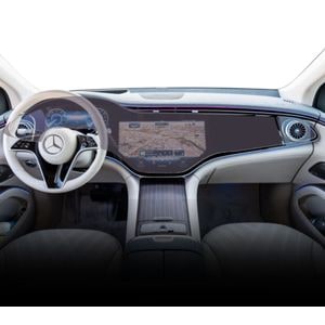 Folie protectie display navigatie Duragon, din silicon, pentru Mercedes Benz EQS 2022+, transparenta, anti-shock, kit instalare