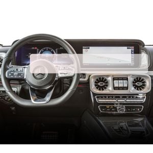 Folie protectie display navigatie si ceasuri de bord Duragon, din silicon, pentru Mercedes Benz G-CLass (W464) 2018-2024, mata, anti-zgarieturi, anti-amprenta, kit instalare