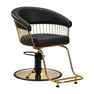 Scaun coafor Hair System, Lille, negru auriu