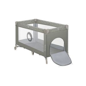 Patut pliant Lionelo, Stefi, Cu un nivel, Cu intrare laterala cu fermoar, 2 roti, 120x60 cm, Conform cu EN 716, Bej