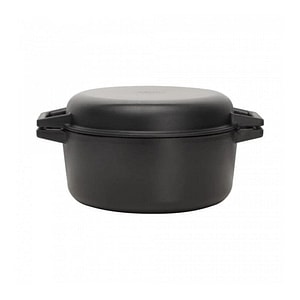 Set oale pentru copt/gratar, Boretti, SOLIDOCASG26, fonta, 2 piese, negru