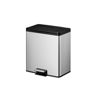 Cos de gunoi EKO, Essential EcoCasa III, 822827, 9+9+9 litri, cu pedala, model designer, inox
