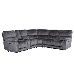Coltar recliner Axel, stofa, 296x260x102 cm, gri