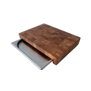 Tocator cu tava Chef Soul Oaktray, stejar, 37 x 27 x 5 cm