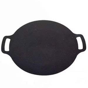 Tigaie Japoneza Rotunda SIKS, Cu Manere, Placa Grill, Antiaderenta, Pluristratificata, Diametrul 36 cm, Negru