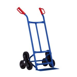 Carucior transport marfa Handlekraft, 250 kg, profesional, tip Liza pentru scari, platforma mare, anvelope rezistente la perforare, 1000 x 595 x 530mm, Otel, Albastru