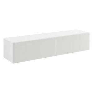 Comoda TV pentru Living Suspendabila pe Perete, PAL Alb Mat, 140x33x30 cm