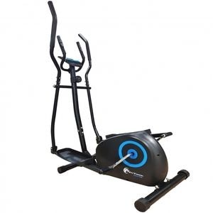 Bicicleta magnetica eliptica FitTronic Trainer 410E, design robust, greutate suportata 120 kg, volanta 7 kg, afisaj electronic