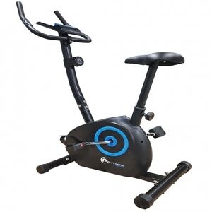 Bicicleta magnetica FitTronic Trainer 410B, design robust, greutate suportata 100 kg, volanta 6 kg, afisaj electronic