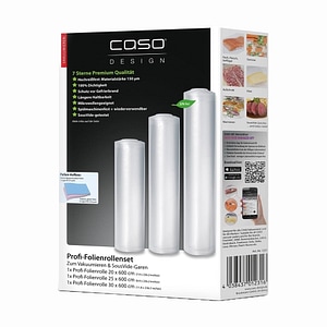 Set de 3 role pentru vidat Caso Germany, 01231, gofrate, transparent