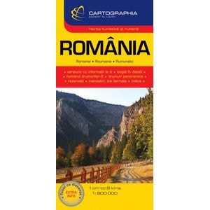 Romania. Harta turistica si rutiera