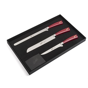 Set 3 cutite Berkel, Elegance Ham Set, rosu