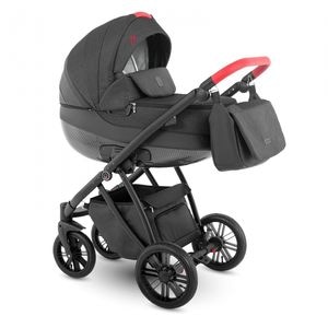 Carucior 3 in 1 Camarelo, Zeo 2, Cadru din aluminiu, 0 luni+, 5 puncte, Gri inchis
